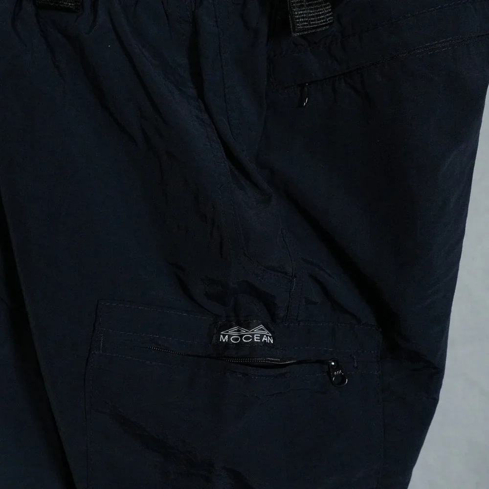 Mocean Tactical Cargo Pants Navy Blue Reflective Zipper Hem Mens Large USA 2020